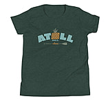 Image of Atoll Board Co Youth Short Sleeve T-Shirt with Atoll Vibes Pineapple Graphic - Heather Forest, S - Heather Forest,S 5093D333