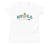 Image of Atoll Board Co Youth Short Sleeve T-Shirt with Atoll Vibes Pineapple Graphic - White, L - White,L 9861C421