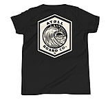 Image of Atoll Board Co Youth Short Sleeve T-Shirt with Atoll Wave Graphic - Black, L - Black,L 96FAC02A