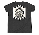 Image of Atoll Board Co Youth Short Sleeve T-Shirt with Atoll Wave Graphic - Dark Grey Heather, L - Dark Grey Heather,L EC323D78