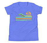Image of Atoll Board Co Youth Short Sleeve T-Shirt with Atoll Wave Graphic - Heather Columbia Blue, L - Heather Columbia Blue,L 074D8460