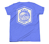 Image of Atoll Board Co Youth Short Sleeve T-Shirt with Atoll Wave Graphic - Heather Columbia Blue, XL - Heather Columbia Blue,XL B0404DD5