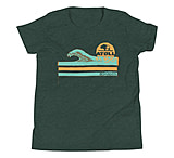 Image of Atoll Board Co Youth Short Sleeve T-Shirt with Atoll Wave Graphic - Heather Forest, XL - Heather Forest,XL 048C9D19