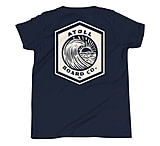 Image of Atoll Board Co Youth Short Sleeve T-Shirt with Atoll Wave Graphic - Navy, L - Navy,L 0646378B