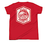 Image of Atoll Board Co Youth Short Sleeve T-Shirt with Atoll Wave Graphic - Red, L - Red,L 9F4A78ED