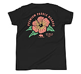 Image of Atoll Board Co Youth T-Shirt with Atoll Paddle Board Island Flower Graphic - Black, L - Black,L 1B37E7F8