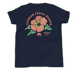 Image of Atoll Board Co Youth T-Shirt with Atoll Paddle Board Island Flower Graphic - Navy, L - Navy,L 1BF6C157