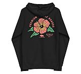 Image of Atoll Board Co Zip Up Hoodie with Atoll Paddle Board Island Flower Graphic - Black, L - Black,L DB31D6A4
