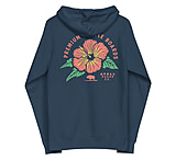 Image of Atoll Board Co Zip Up Hoodie with Atoll Paddle Board Island Flower Graphic - Navy, L - Navy,L 7080AD16