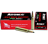 Atomic Ammunition MatchKing .223 Remington 77 Grain Spitzer Boat Tail Brass Cased Rifle Ammunition