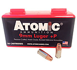 Atomic Ammunition 9mm +P 124 Grain Bonded Jacketed Hollow Point (BJHP) Brass Cased Centerfire Pistol Ammunition
