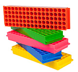 Image of Axygen Microtube Racks 5 Each in 5 Assorted Fluorescent Colors, 25/CS Corning R-80-AF