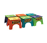 Image of B &amp; R Plastics E Z Foldz Folding Step Stool 9" Assorted Two Tone Colors