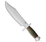 Image of Bark River Shining Mountain Bowie Fixed Blade Knife Green Micarta 10.5 Satin 1E687A1F