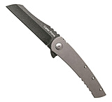 Image of Bushnell OKC Carter Prime Flipper Knife, 3.375 D2 Black Stonewashed Blade, Milled Titanium Handles 6A475C5C