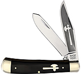 Image of Battle Axe Buffalo Horn EDC Trapper 4.13in Folding Knife