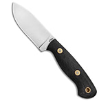 Image of Battle Horse Knives Fox Hound Flat Fixed Blade Knife Black Micarta 3.4 Satin D539D9C5