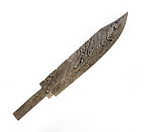 Image of Battling Blades Bowie Blank High Carbon Damascus Steel Blade Hunting Knife