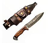 Image of Battling Blades Bowie High Carbon Damascus Steel Blade Hunting 12in Knife