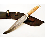 Image of Battling Blades Bowie High Carbon Damascus Steel Blade Hunting 13in Knife