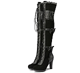 Image of Battling Blades Bowknot Victorian Gothic Boots - Women's