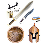 Image of Battling Blades Bundle Copy Of Rapier Damascus Steel Rapier Sword Maintenance Kit Sharpener Sword Stand