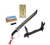 Image of Battling Blades Cutlass Bundle Damascus Steel Cutlass Sword Maintenance Kit Sharpener Sword Stand