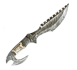 Image of Battling Blades Double Bladed Tracker High Carbon Damascus Steel Blade Hunting Knife