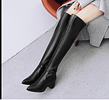 Image of Battling Blades Fashion Leather Knee High Boots - Women's