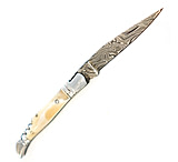 Image of Battling Blades Folding Pocket High Carbon Damascus Steel Bone Handle 8in Knife