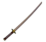 Image of Battling Blades Katana Red High Carbon Damascus Steel Handmade 40.5in Sword