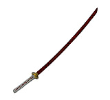 Image of Battling Blades Katana Red White Handle High Carbon Damascus Steel 40.5in Sword
