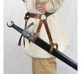 Image of Battling Blades Knight's Valor Renaissance Sword Belt With Rapier Sheath Holder Frog E7D7E426