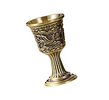 Image of Battling Blades Medieval Gold Trim Goblet Grail Goblet 0081E3A1