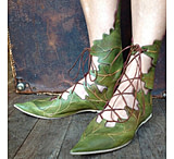 Image of Battling Blades Medieval Retro Elf Leaves Lace Up Carnival Party Knight Boots - Women's