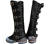 Image of Battling Blades Medieval Vintage Steampunk Viking Armor Leather Half Chaps Lace Up Buckle Shoes Boots