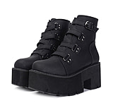Image of Battling Blades Platform Rubber Sole Ankle Boots
