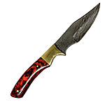 Image of Battling Blades Skinning Red High Carbon Damascus Steel Blade Knife