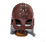 Image of Battling Blades Viking Leather Gjermunbdu Helmet