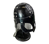 Image of Battling Blades Viking Black Leather Gjermunbdu Helmet