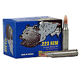 Bear Ammunition Silver Bear .223 Remington 55gr. Hp Zinc Plated 20-pack