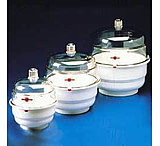 Image of Bel-Art Space Saver Vacuum Desiccators, SCIENCEWARE 420120000 Clear Polycarbonate Bottom