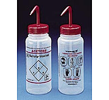 Image of Bel-Art Safety-Vented Labeled Wash Bottles, Low-Density Polyethylene, Wide Mouth 116430222 250 Ml (8 oz.) Capacity, Pack of 3