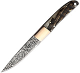 Image of Benjamin Ram Horn 4.25 in Damascus Steel Fixed Blade Knife