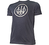 Image of Beretta T-shirt Distressed Trident Small Heather Denim