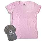 Image of Beretta Women's Cap &amp; T-shirt Medium Roll-up Combo Grey/Pink