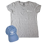 Image of Beretta Women's Cap &amp; T-shirt Medium Roll-up Combo Sky Blue