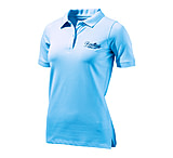 Image of Beretta Women's Piquet Polo Light Blue Extra Small Pb Logo