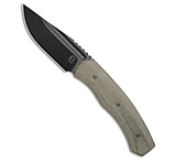 Image of Berg Blades BergBlades Alpha Liner Lock Knife Green Micarta 3.75 DLC Satin AEFEFB13