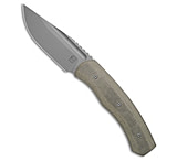 Image of Berg Blades BergBlades Alpha Liner Lock Knife Green Micarta 3.75 Stonewash A45E752F